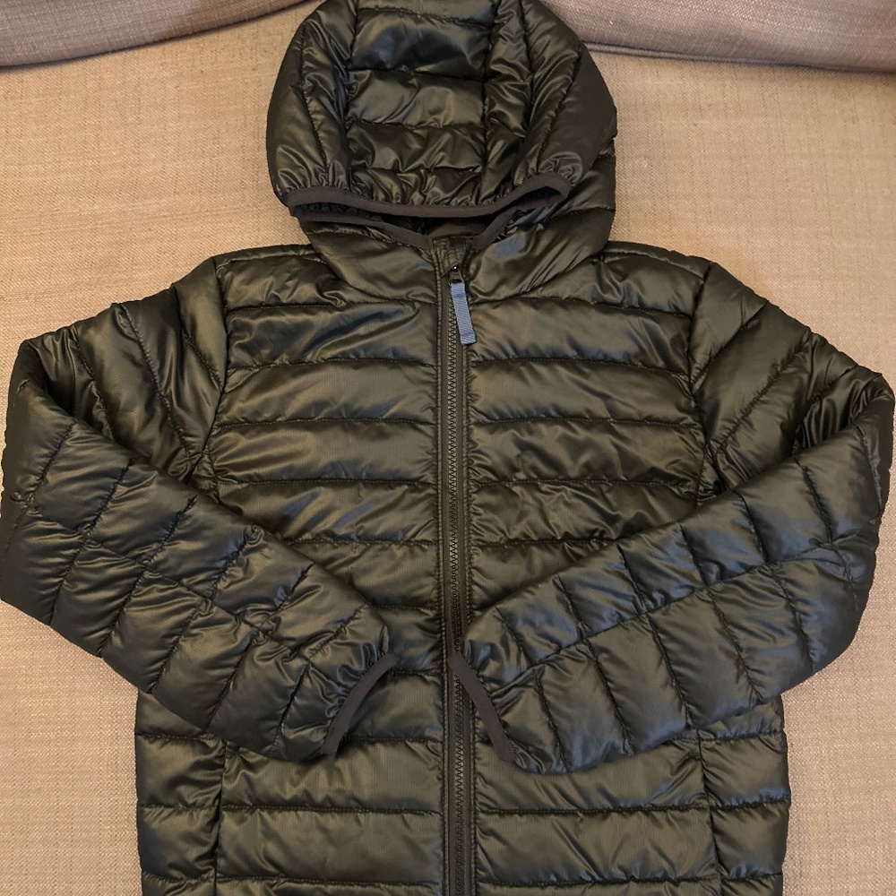 NEW Primary Lightweight Puffer Jacket Black Size 10